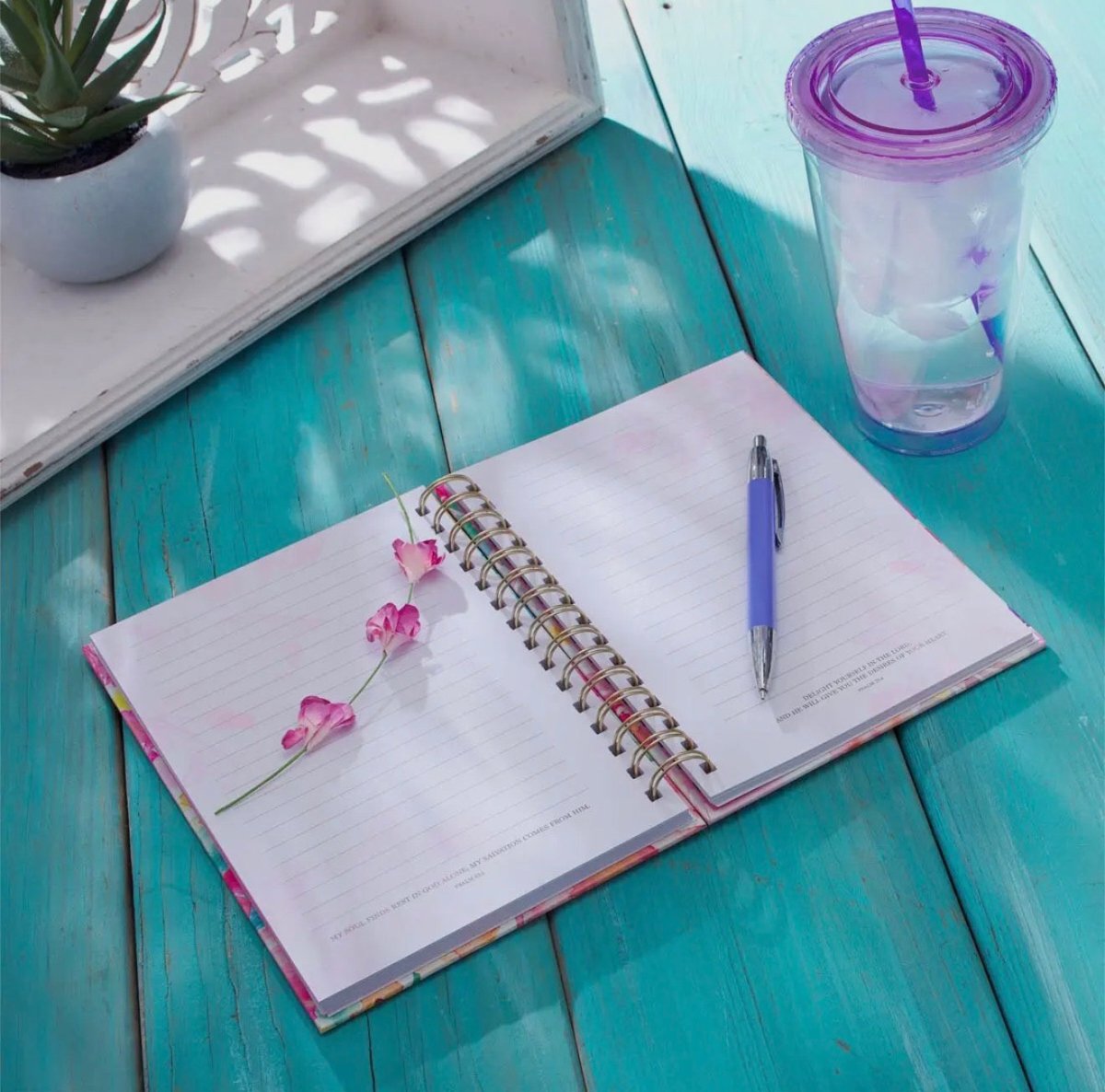 All Things Through Christ Multi - Colored Floral Wirebound Journal - journal - Jimberly's Boutique - Olive Branch - Mississippi