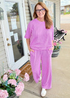Allison Ribbed Lounge Set - Spring Violet - lounge set - Jimberly's Boutique - Olive Branch - Mississippi