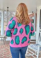 Animal Print Button Front Cardigan - Pink - Cardigan - Jimberly's Boutique - Olive Branch - Mississippi