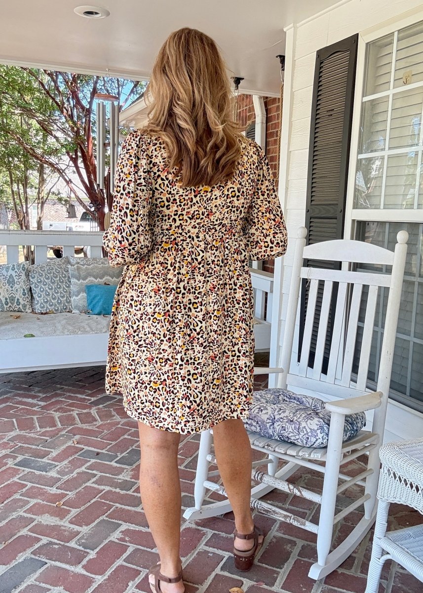 Animal Print Dress with Pockets - Vanilla - dress - Jimberly's Boutique - Olive Branch - Mississippi