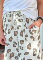 Animal Print Mineral Washed Pants - Stone Grey | Easel - Pants - Jimberly's Boutique - Olive Branch - Mississippi