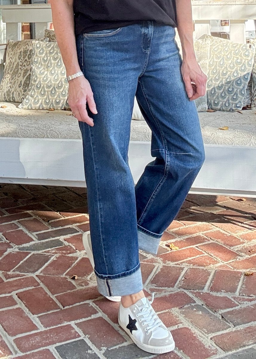 Arvada Cropped Barrel Jeans with Cuffed Hem | Risen - risen jeans - Jimberly's Boutique - Olive Branch - Mississippi