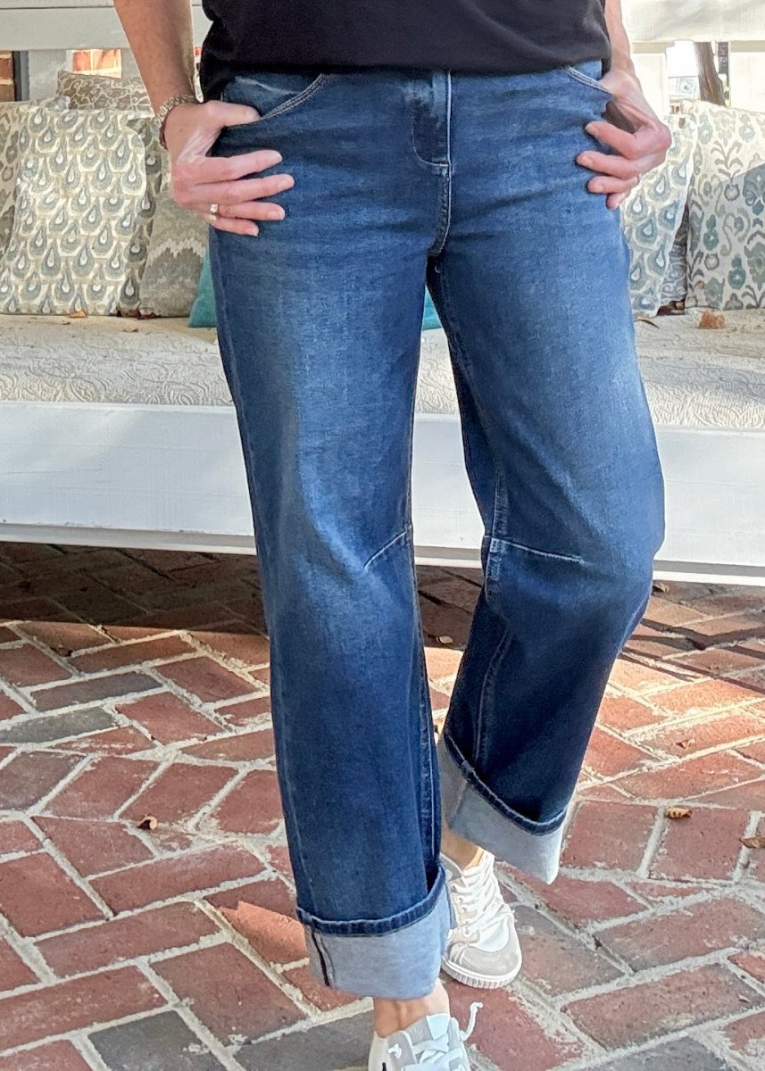 Arvada Cropped Barrel Jeans with Cuffed Hem | Risen - risen jeans - Jimberly's Boutique - Olive Branch - Mississippi