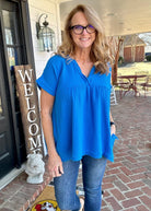 Ashton | Ocean Blue | Zenana Top - Casual Top -Jimberly's Boutique-Olive Branch-Mississippi