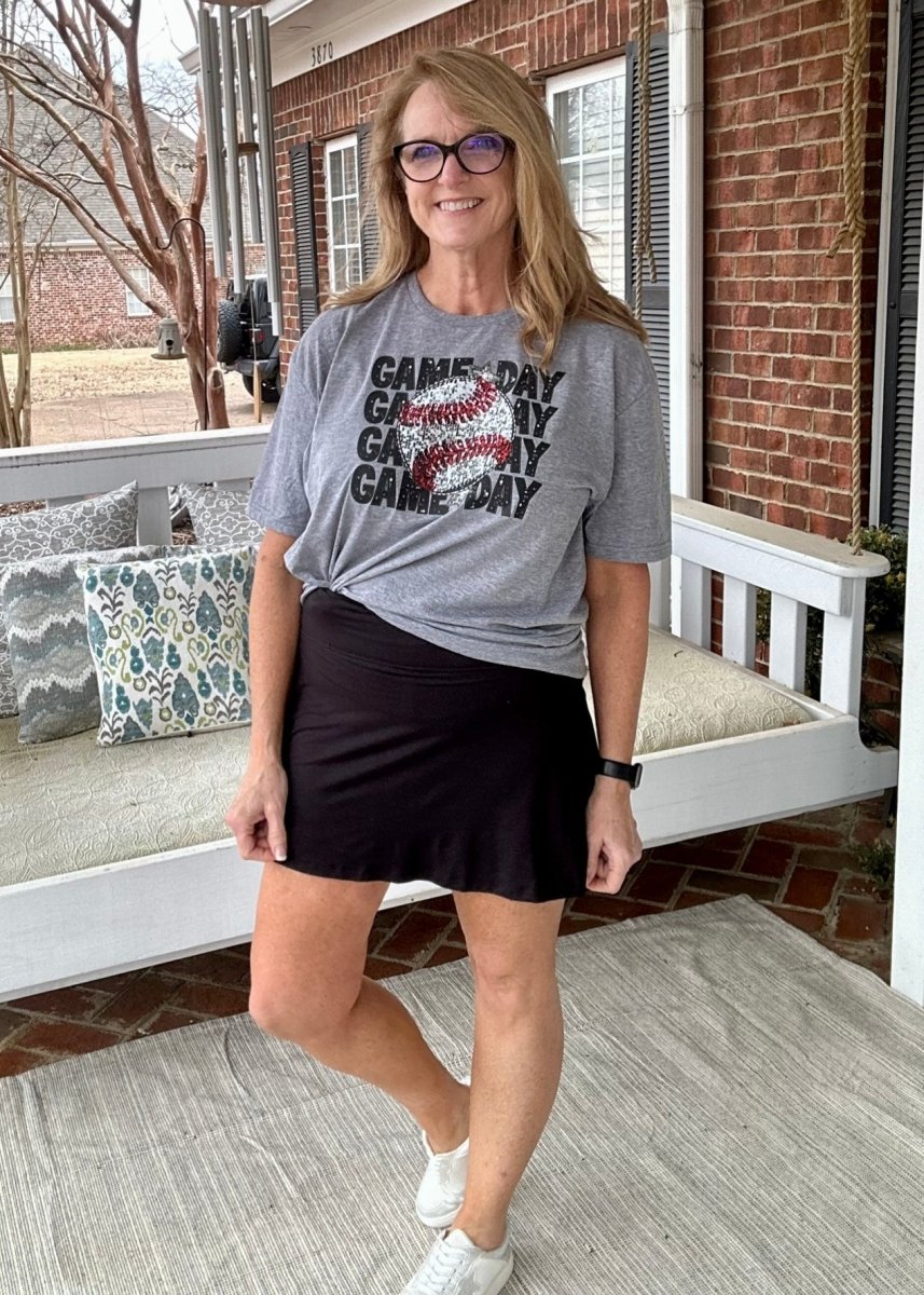 Back Pleat Skort - Black - Jimberly's Boutique - Olive Branch - Mississippi