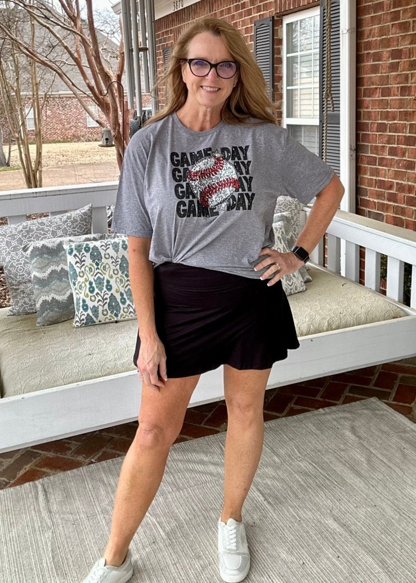 Back Pleat Skort - Black - Jimberly's Boutique - Olive Branch - Mississippi