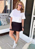 Back Pleat Skort - Black - Jimberly's Boutique - Olive Branch - Mississippi