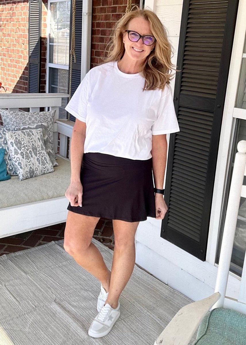 Back Pleat Skort - Black - Jimberly's Boutique - Olive Branch - Mississippi