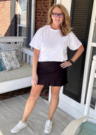 Back Pleat Skort - Black - Jimberly's Boutique - Olive Branch - Mississippi
