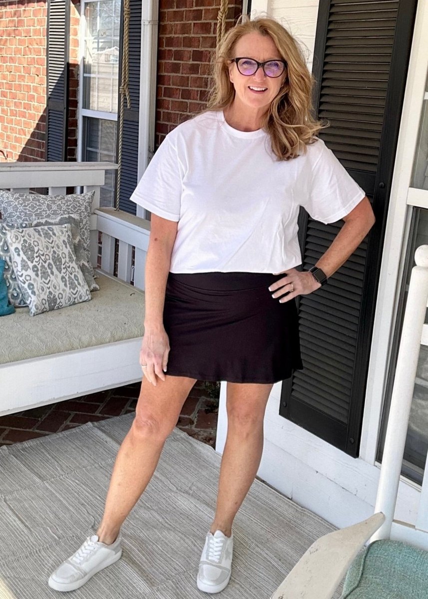 Back Pleat Skort - Black - Jimberly's Boutique - Olive Branch - Mississippi