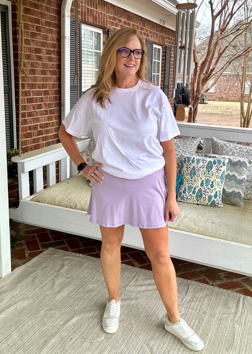 Back Pleat Skort - Lavender - skort - Jimberly's Boutique - Olive Branch - Mississippi