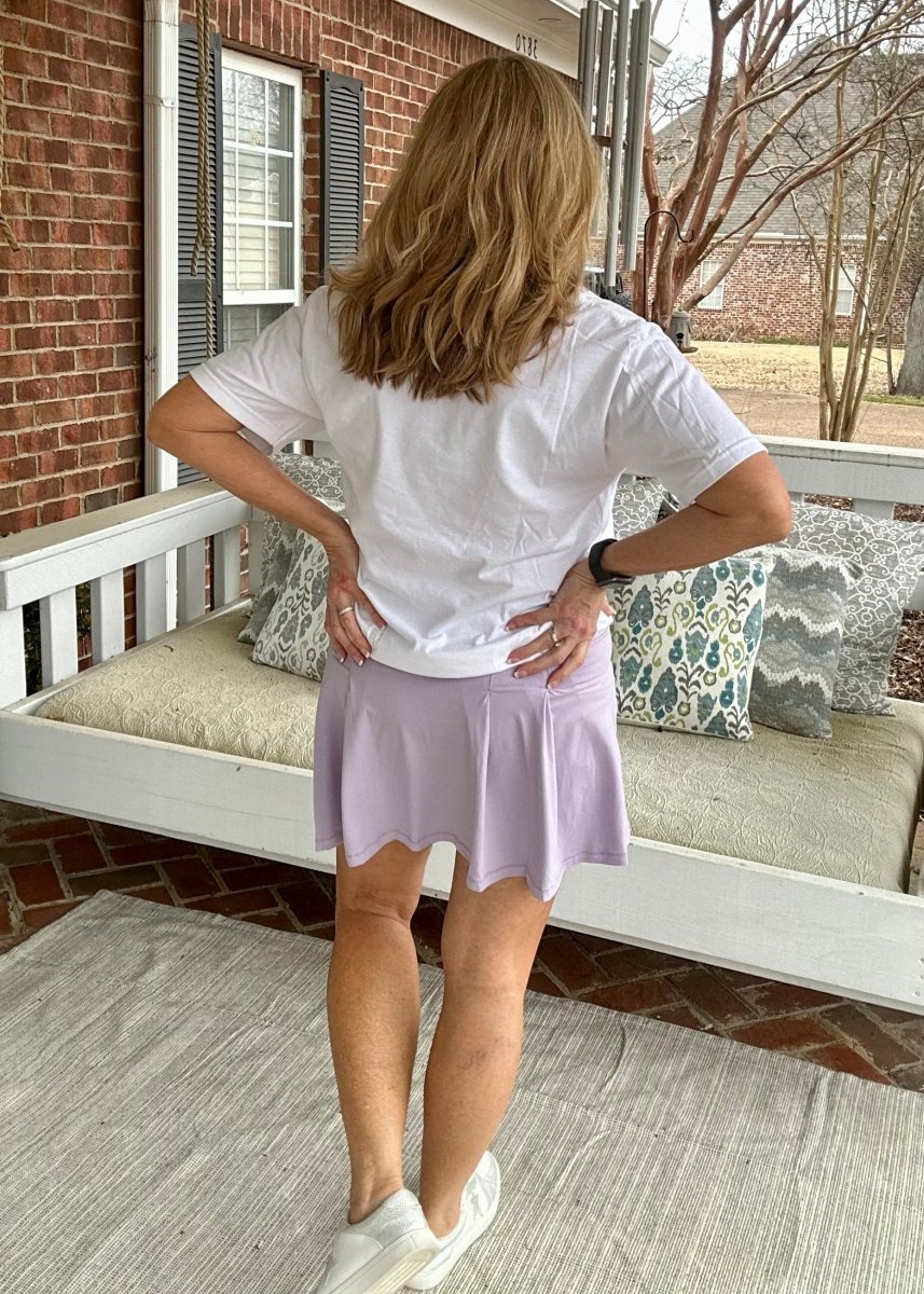 Back Pleat Skort - Lavender - skort - Jimberly's Boutique - Olive Branch - Mississippi