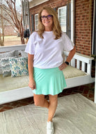 Back Pleat Skort - Mint - Jimberly's Boutique - Olive Branch - Mississippi