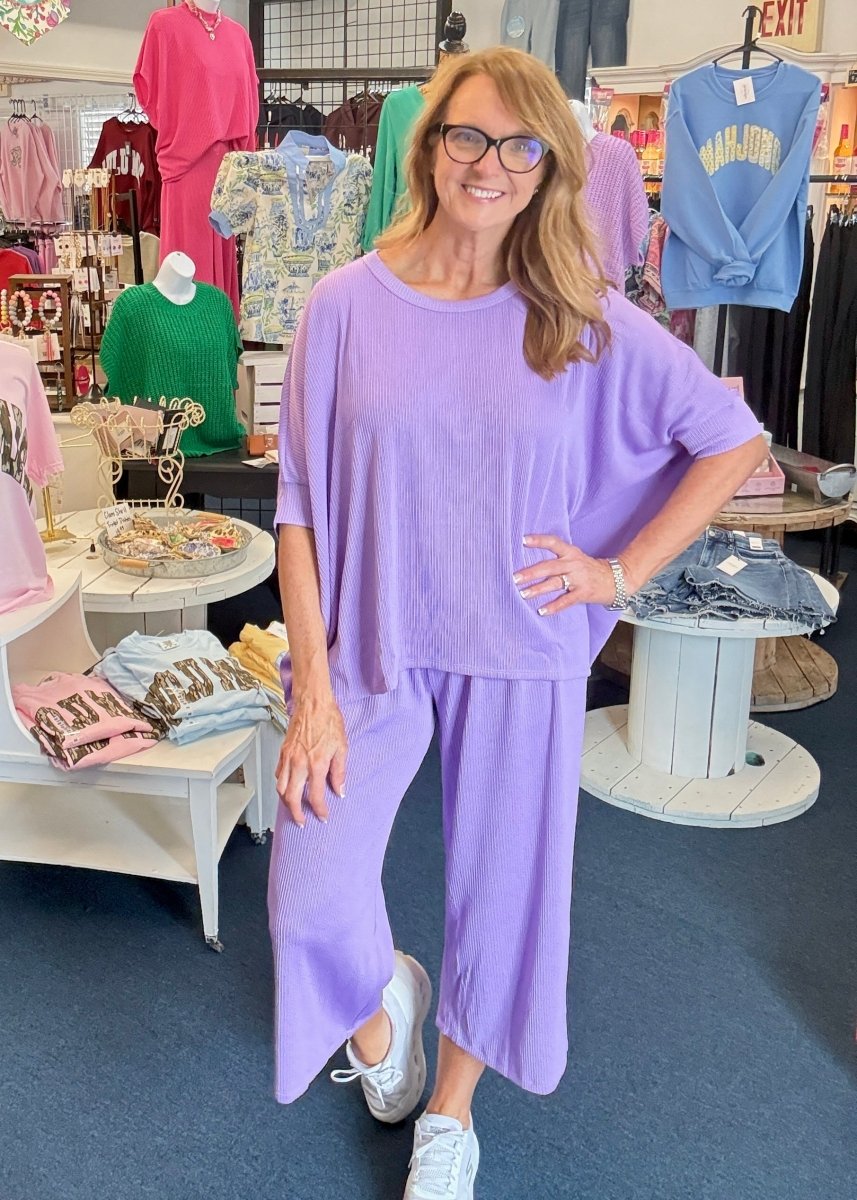 Bali Travel Set - Lilac | Dear Scarlett - lounge set - Jimberly's Boutique - Olive Branch - Mississippi