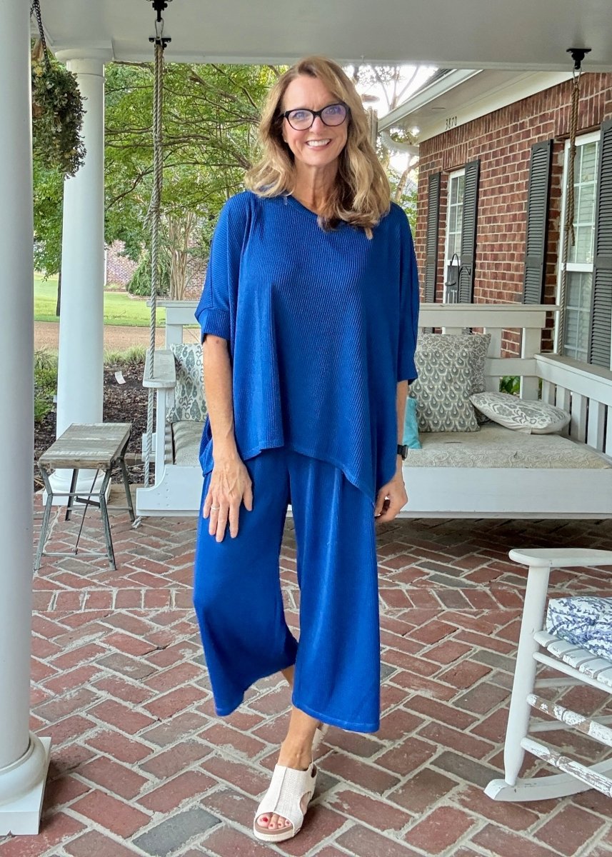 Bali Travel Set - Royal Blue | Dear Scarlett - lounge set - Jimberly's Boutique - Olive Branch - Mississippi