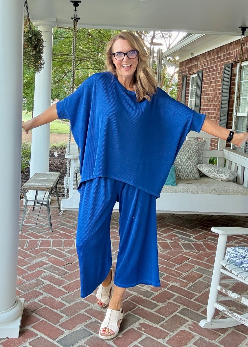 Bali Travel Set - Royal Blue | Dear Scarlett - lounge set - Jimberly's Boutique - Olive Branch - Mississippi