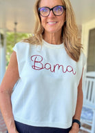 Bama Embroidered Sweater Vest - Ivory w/Crimson - gameday - Jimberly's Boutique - Olive Branch - Mississippi