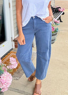 Barrel Leg Color Denim Pants - Blackberry | Zenana - Barrel Jeans/Pants - Jimberly's Boutique - Olive Branch - Mississippi