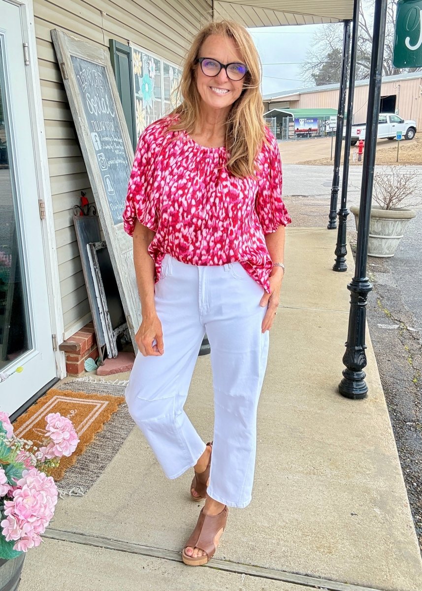 Barrel Leg Color Denim Pants - White | Zenana - Barrel Jeans/Pants - Jimberly's Boutique - Olive Branch - Mississippi