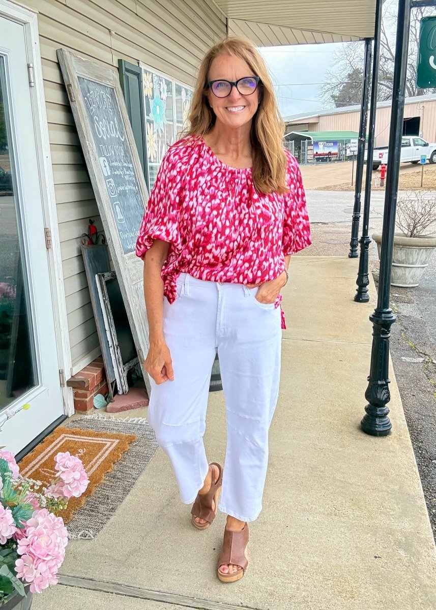 Barrel Leg Color Denim Pants - White | Zenana - Barrel Jeans/Pants - Jimberly's Boutique - Olive Branch - Mississippi