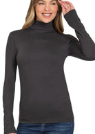 Basic Mock Neck Top - Black - mock neck top - Jimberly's Boutique - Olive Branch - Mississippi