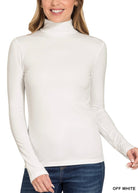 Basic Mock Neck Top - White - mock neck top - Jimberly's Boutique - Olive Branch - Mississippi