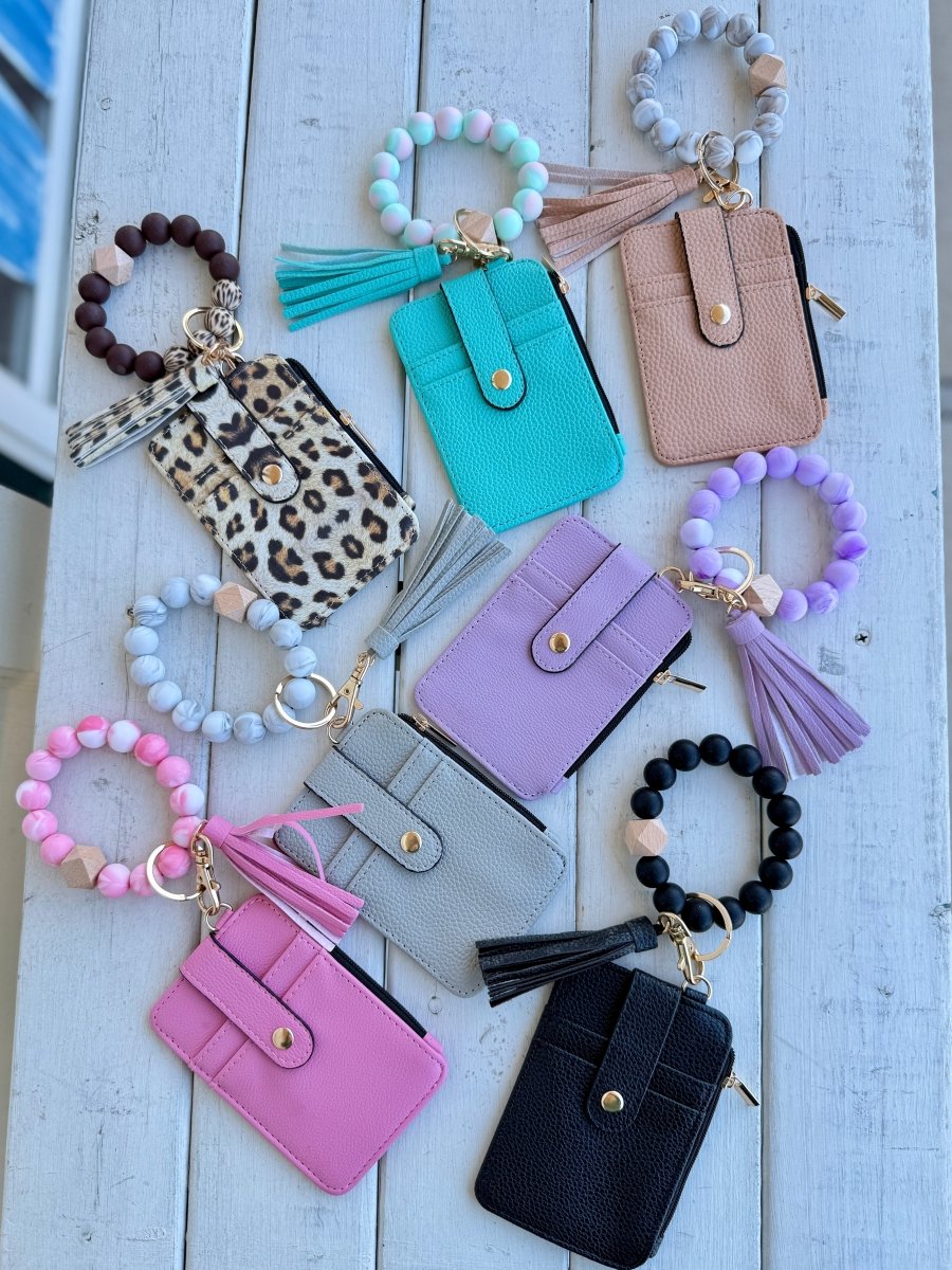 Beaded Keychain Bracelet Wallet - keychain wallet - Jimberly's Boutique - Olive Branch - Mississippi