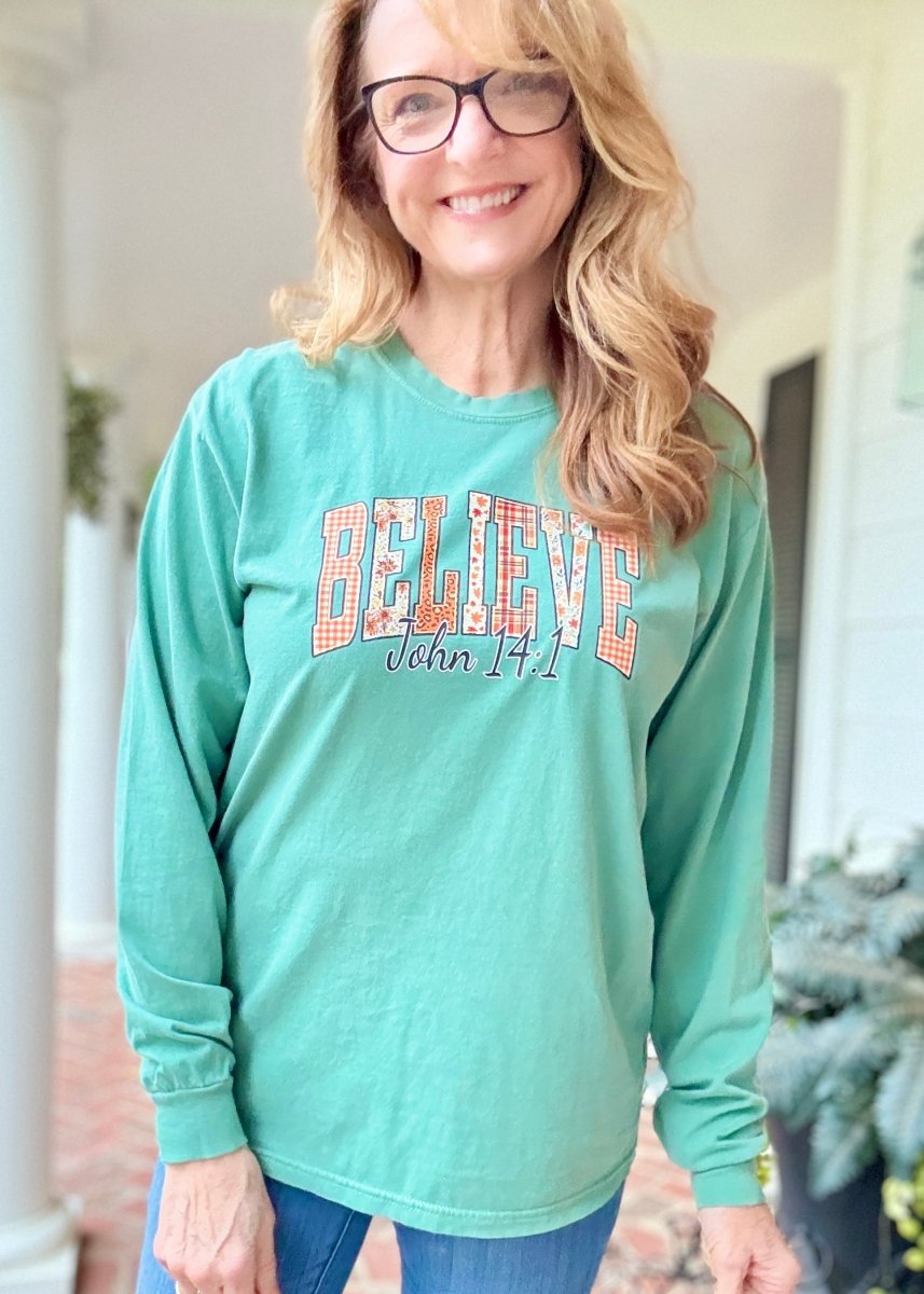 Believe Comfort Colors Long Sleeve - Long Sleeve Comfort Colors - Jimberly's Boutique - Olive Branch - Mississippi