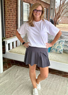 Belt Loop Skort - Charcoal - skort -Jimberly's Boutique-Olive Branch-Mississippi