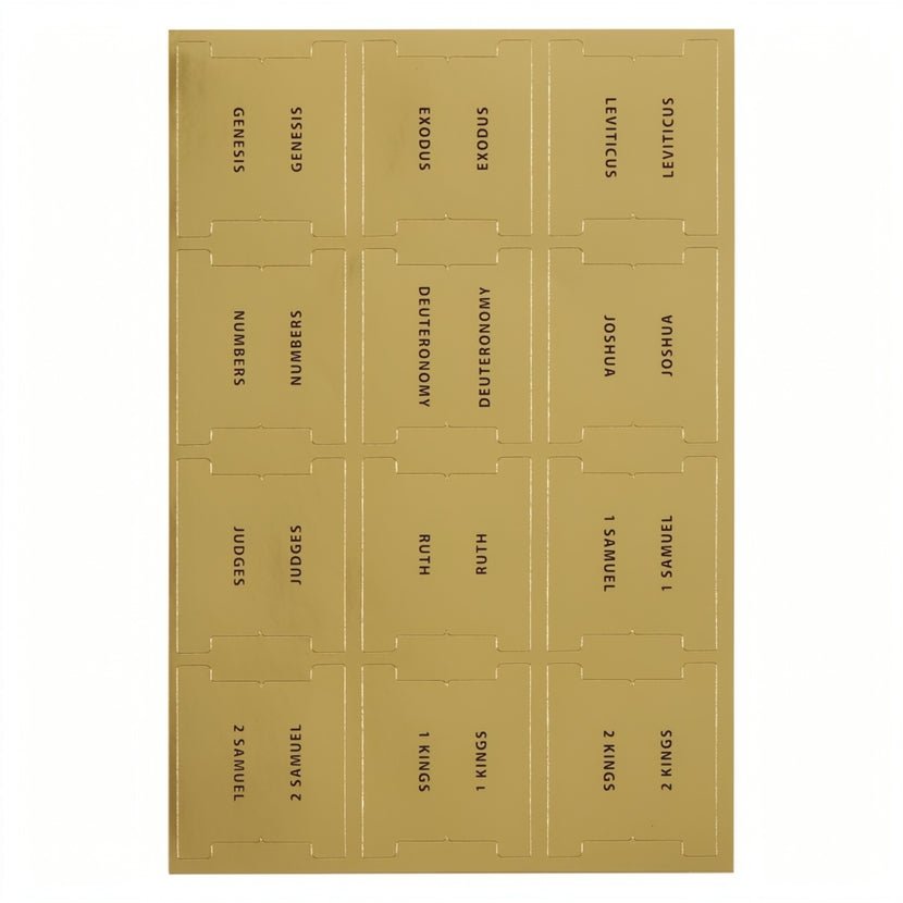 Bible Indexing Tabs Gold Foil W/Black Print - Jimberly's Boutique-Olive Branch-Mississippi