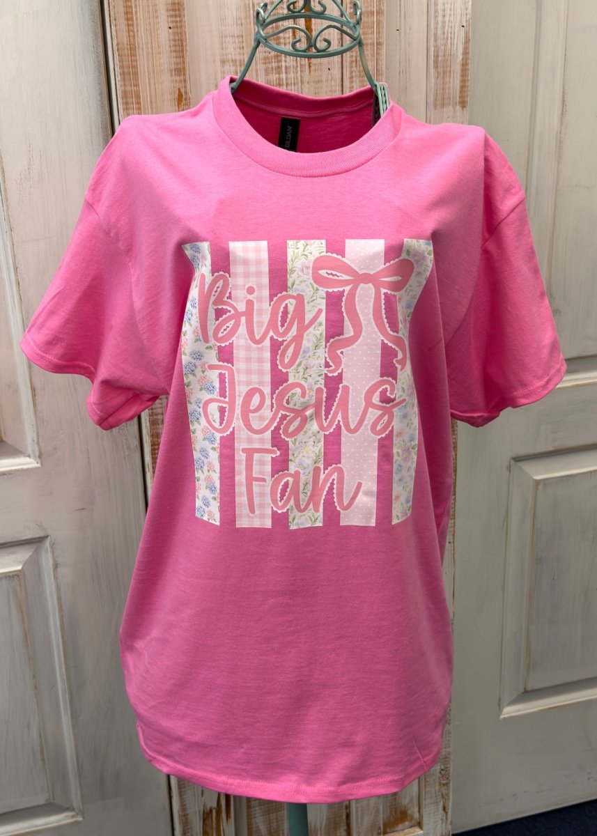 Big Jesus Fan | Graphic Tee | Pink - Graphic Tee -Jimberly's Boutique-Olive Branch-Mississippi