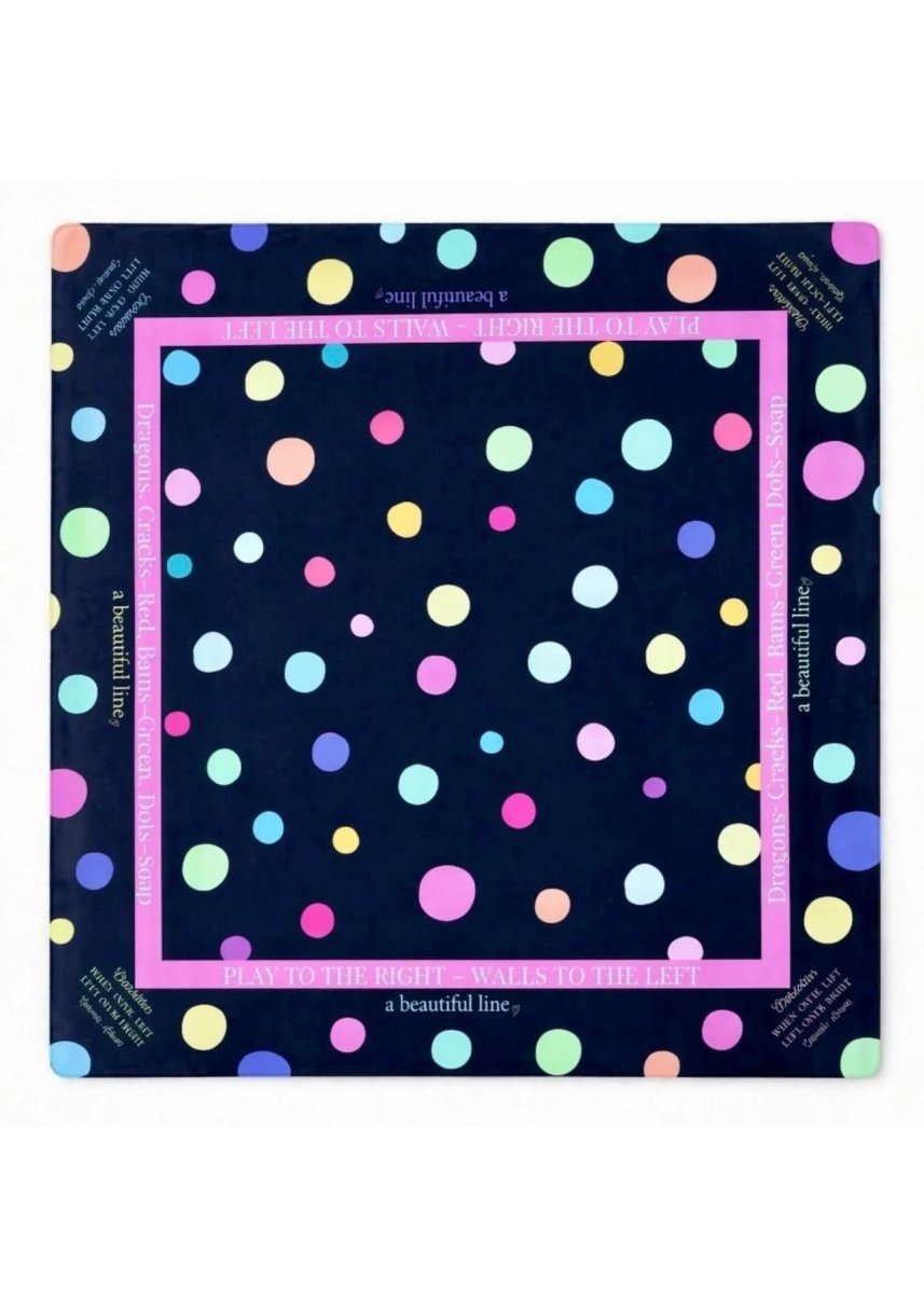 Black Polka Dot Mahjong Mat | A Beautiful Line - Mahjong Mat -Jimberly's Boutique-Olive Branch-Mississippi