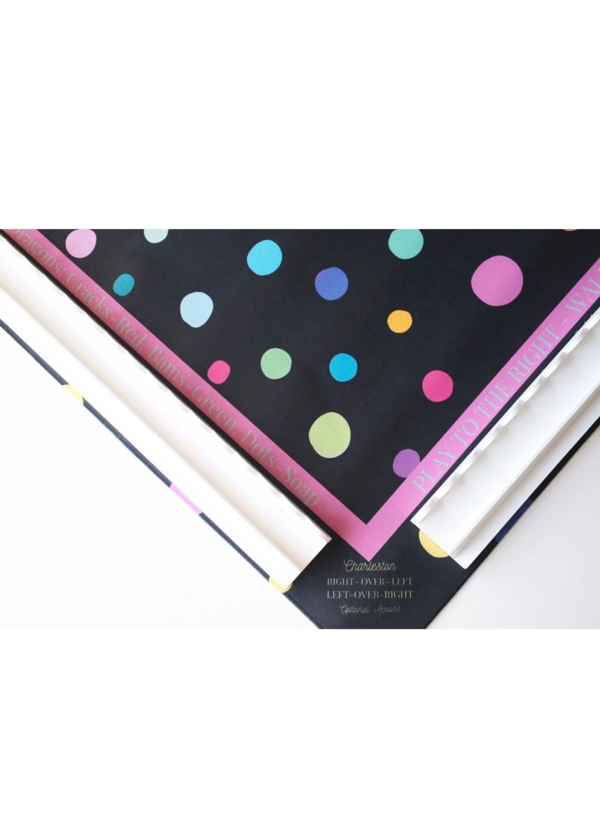 Black Polka Dot Mahjong Mat | A Beautiful Line - Mahjong Mat -Jimberly's Boutique-Olive Branch-Mississippi