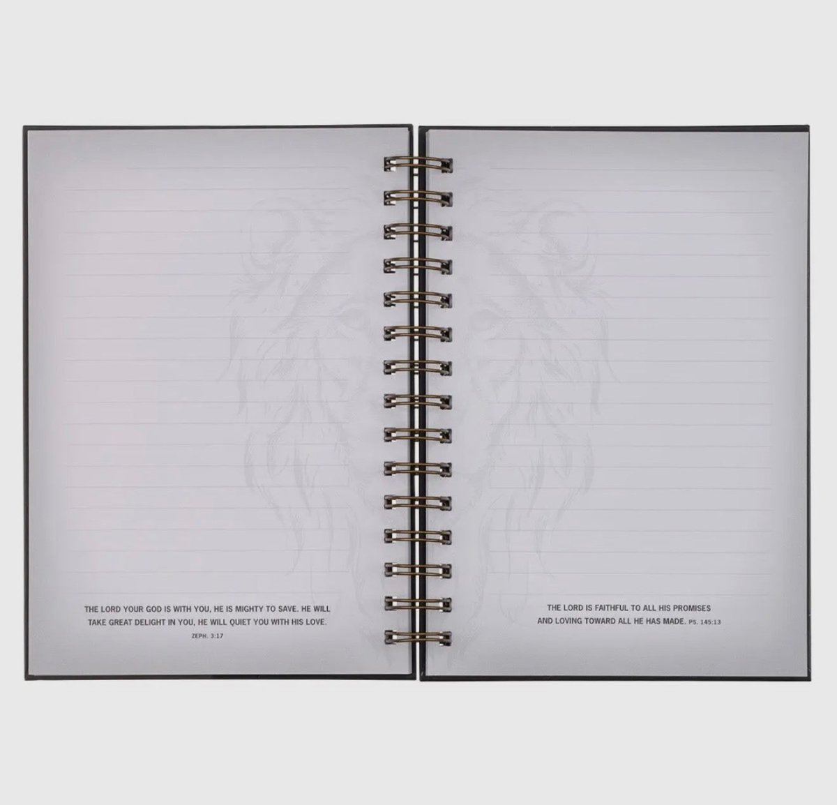 Black/Gray Be Strong Joshua 1:9 Wirebound Journal - journal - Jimberly's Boutique - Olive Branch - Mississippi