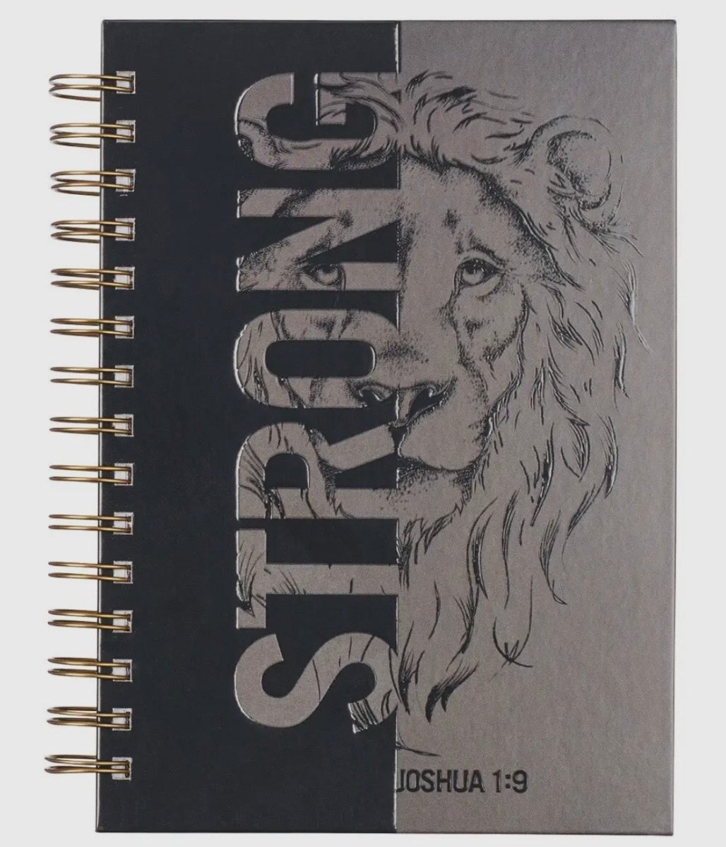 Black/Gray Be Strong Joshua 1:9 Wirebound Journal - journal - Jimberly's Boutique - Olive Branch - Mississippi