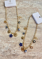 Blue Porcelain Heart Cross Charm Necklace - Jimberly's Boutique - Olive Branch - Mississippi