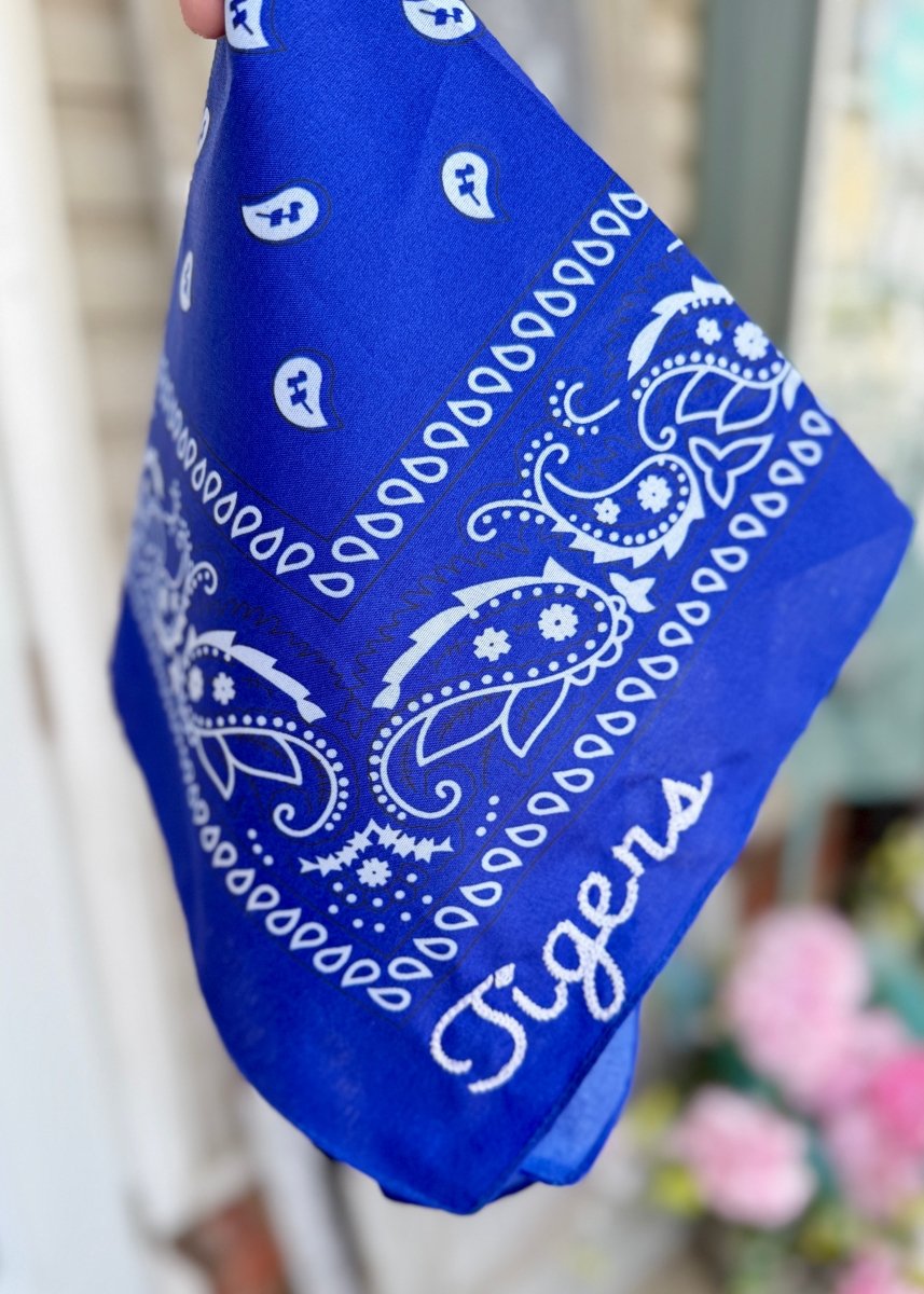 Blue Tigers Embroidered Bandana - accessories - Jimberly's Boutique - Olive Branch - Mississippi