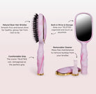 Boar Bristle Hair Brush - Full Size - Pinch Me Pink - Teleties Hair Brush -Jimberly's Boutique-Olive Branch-Mississippi