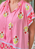 Boho Bloom Border Top | Umgee (S - 2X) - Casual Top - Jimberly's Boutique - Olive Branch - Mississippi