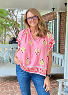 Boho Bloom Border Top | Umgee (S - 2X) - Casual Top - Jimberly's Boutique - Olive Branch - Mississippi