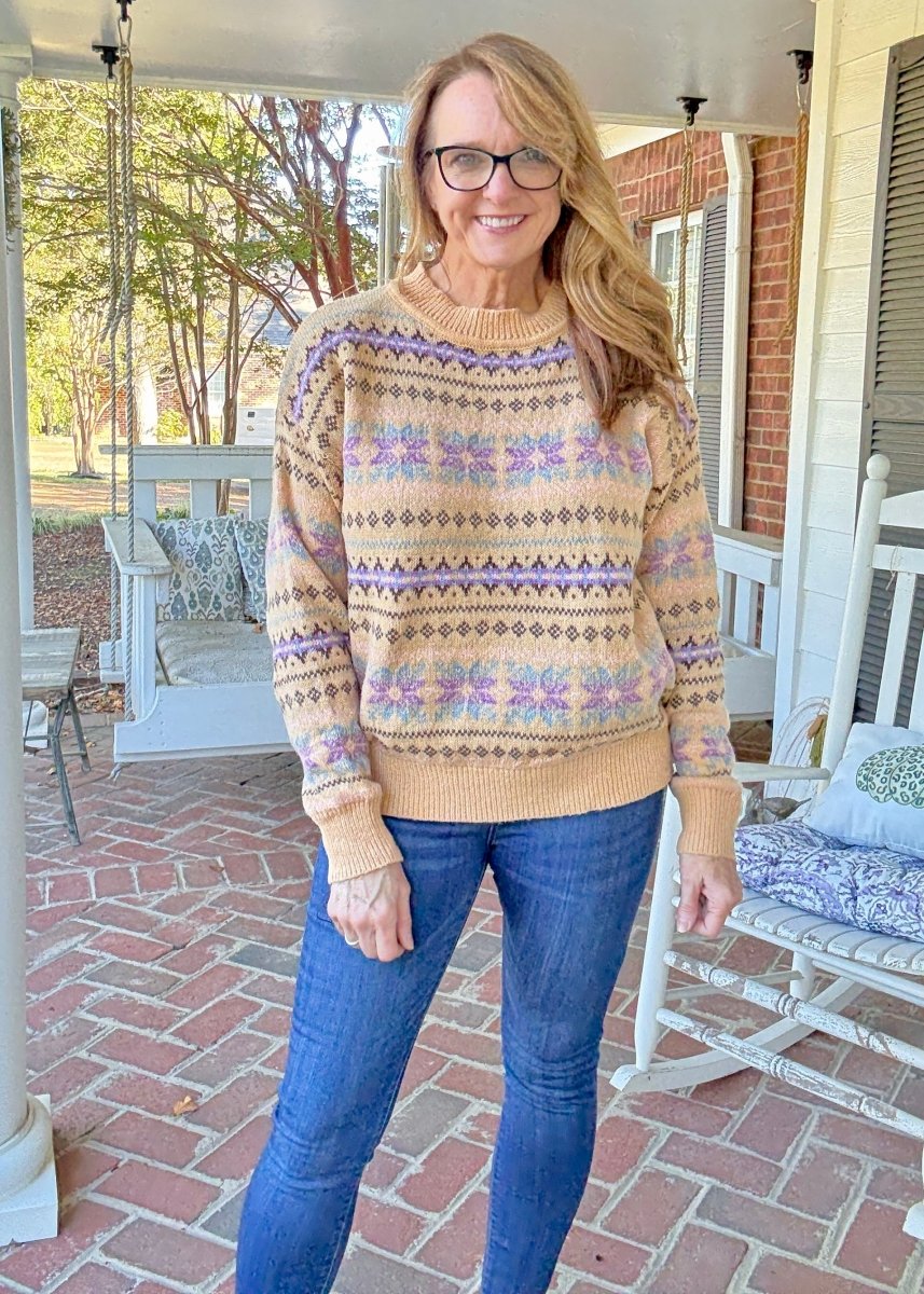 Boho Patterned Sweater - Butter | Easel - sweater - Jimberly's Boutique - Olive Branch - Mississippi