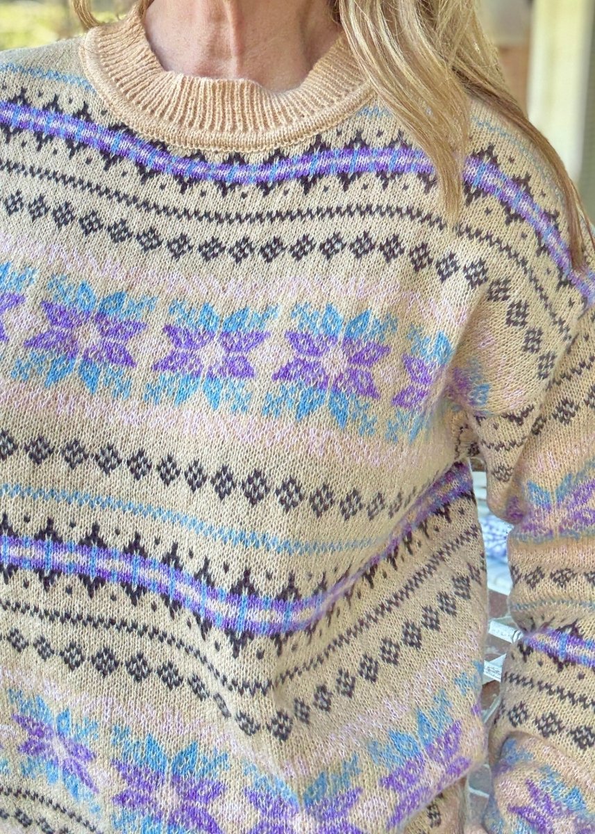 Boho Patterned Sweater - Butter | Easel - sweater - Jimberly's Boutique - Olive Branch - Mississippi
