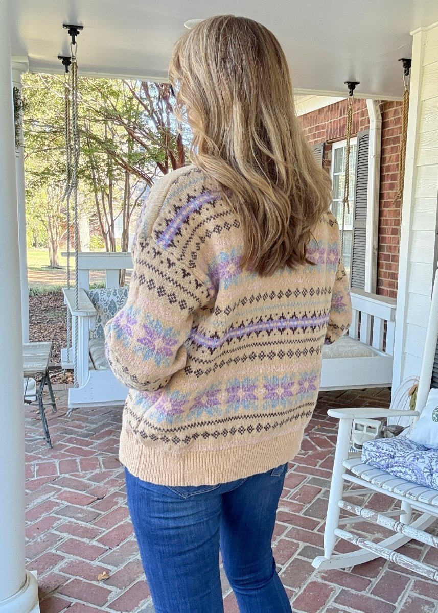 Boho Patterned Sweater - Butter | Easel - sweater - Jimberly's Boutique - Olive Branch - Mississippi