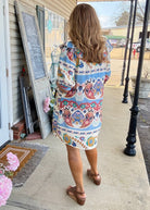 Border Print Dress - Blue Mix - Umgee Dress - Jimberly's Boutique - Olive Branch - Mississippi