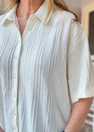Boxy Button Down Top - Cream - Umgee Top - Jimberly's Boutique - Olive Branch - Mississippi
