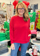 Boyfriend Hi - Low Sweatshirt - Ruby - Sweatshirt - Jimberly's Boutique - Olive Branch - Mississippi