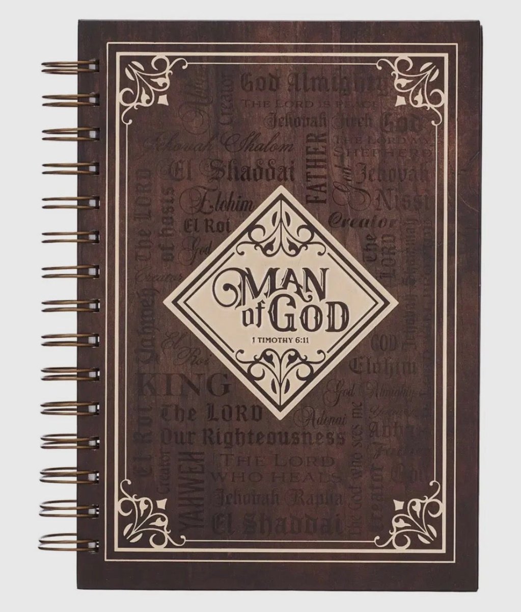Brown Man of God 1 Tim. 6:11 Wirebound Journal - journal - Jimberly's Boutique - Olive Branch - Mississippi