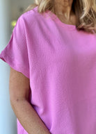 Bubble Airflow Short Sleeve Top - Lt Mauve - Casual Top - Jimberly's Boutique - Olive Branch - Mississippi