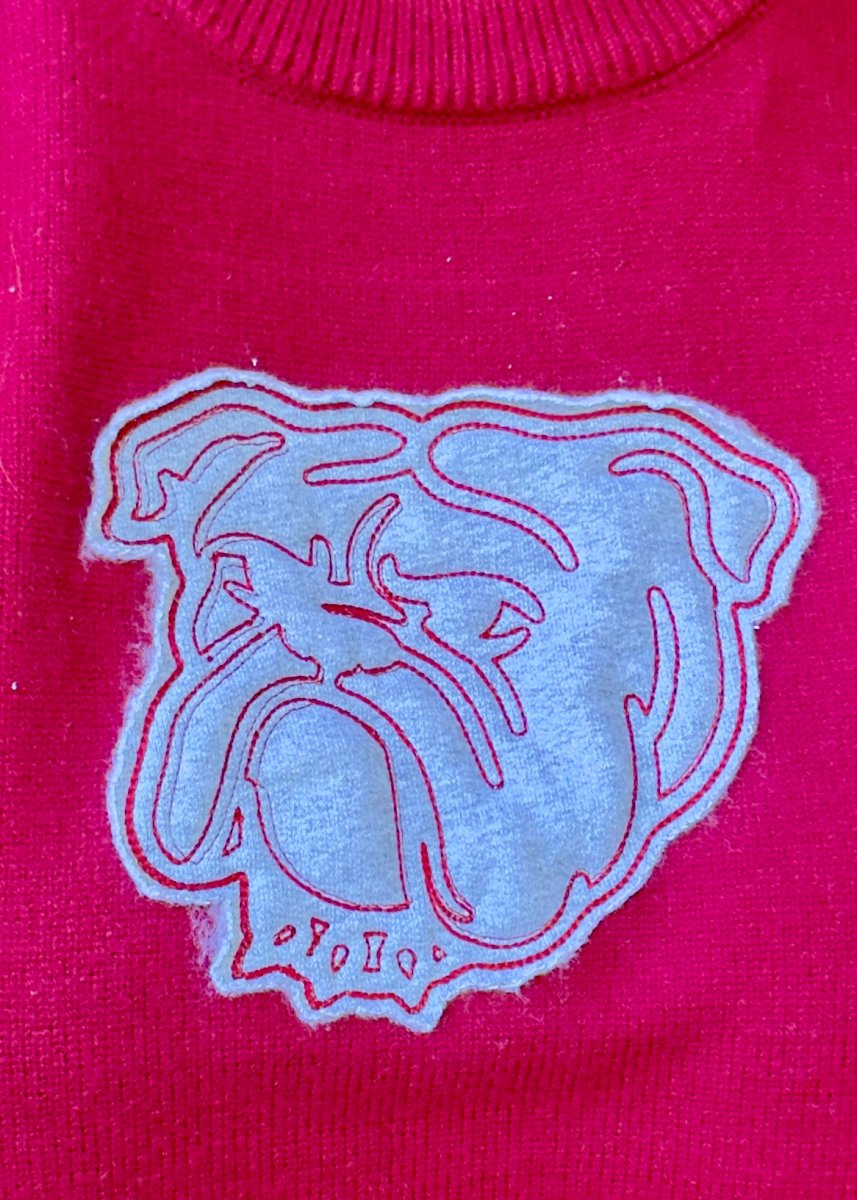 Bulldog Applique Embroidered Sweater Vest - Maroon - gameday -Jimberly's Boutique-Olive Branch-Mississippi