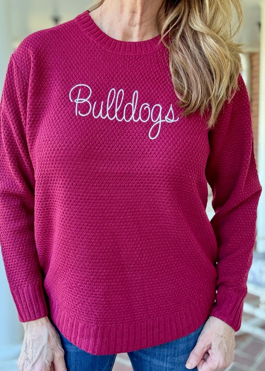 Bulldogs Embroidered Basic Sweater - sweater - Jimberly's Boutique - Olive Branch - Mississippi